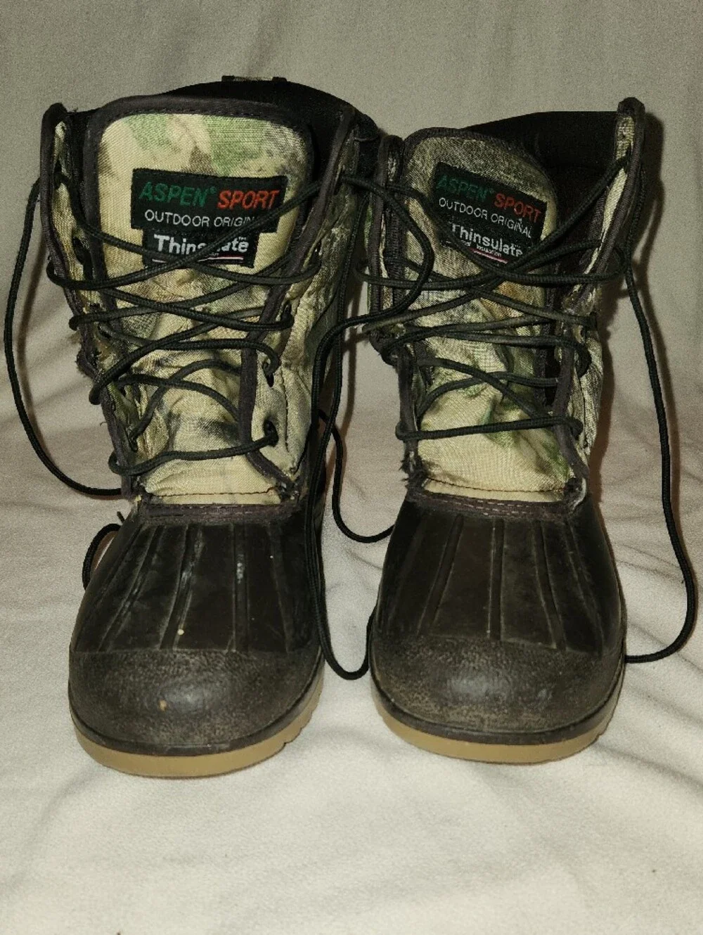 Aspen Sport Men's Waterproof Camouflage Duck Boots - Black & Green